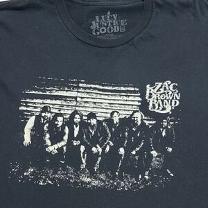 Zac Brown‎ Band Graphic T-Shirt Black Short Sleeve Cotton Lucy Justice Goods